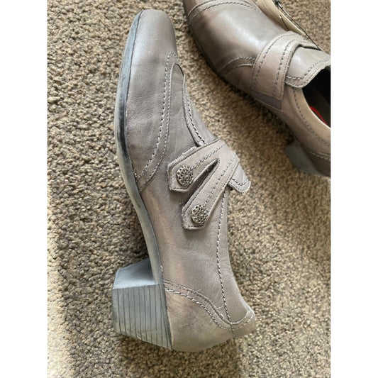 Kiarflex - kington - gray leather comfort shoes - heels clothing & fashion - heels - shoes women’s shoes