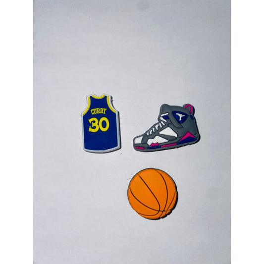 3x basketball-themed shoe charms – brand new – fun accessories for crocs & clogs - 2 - shoe accessories clogs - shoe