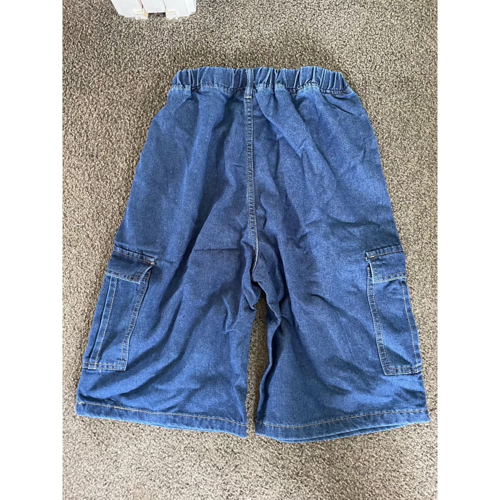 Shein 12y classic blue denim cargo shorts for kids - shorts baby clothing - clothing & fashion - shorts - teen