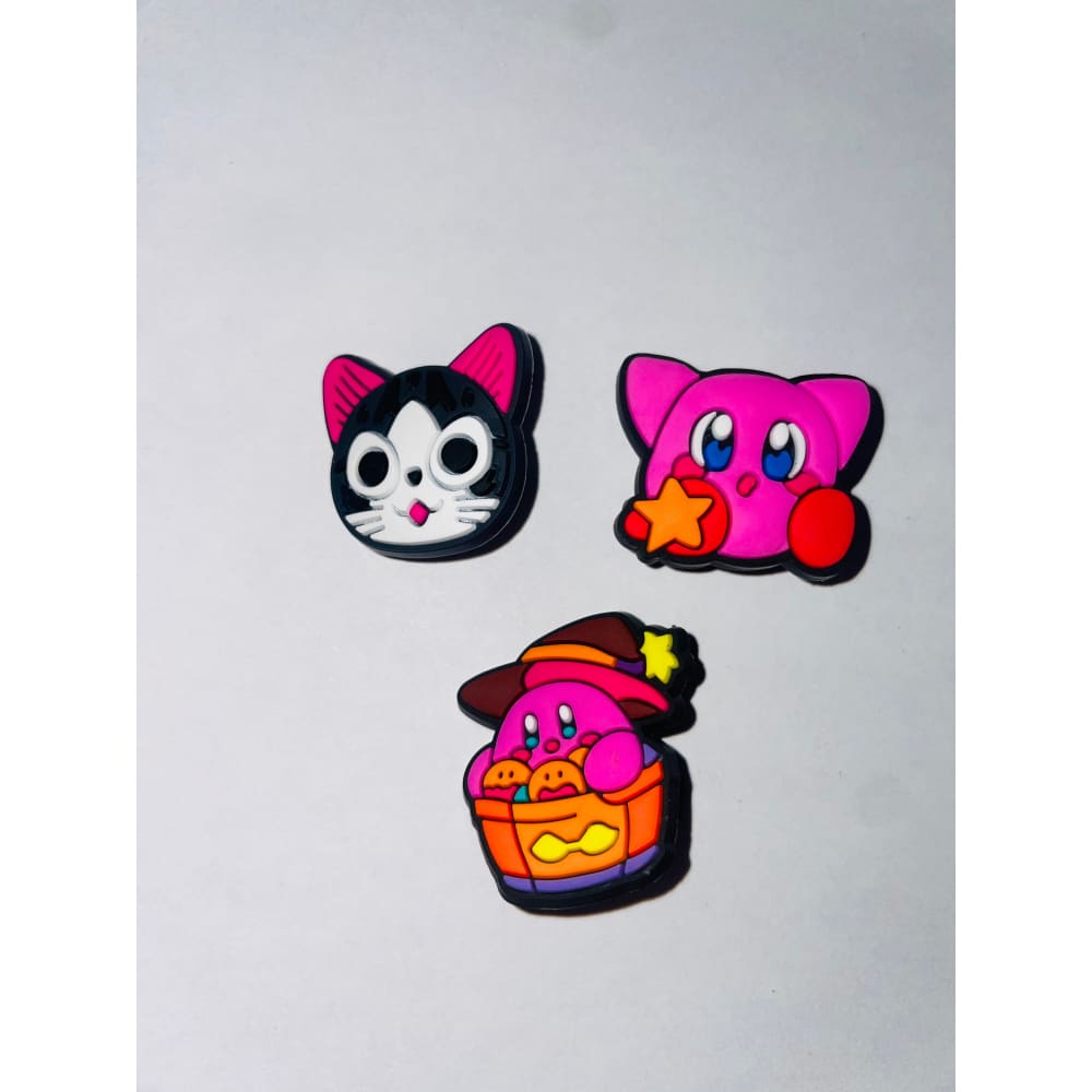 3x cartoon-themed shoe charms – brand new – fun styles for kids’ crocs & more - 3 - shoe accessories clogs - shoe