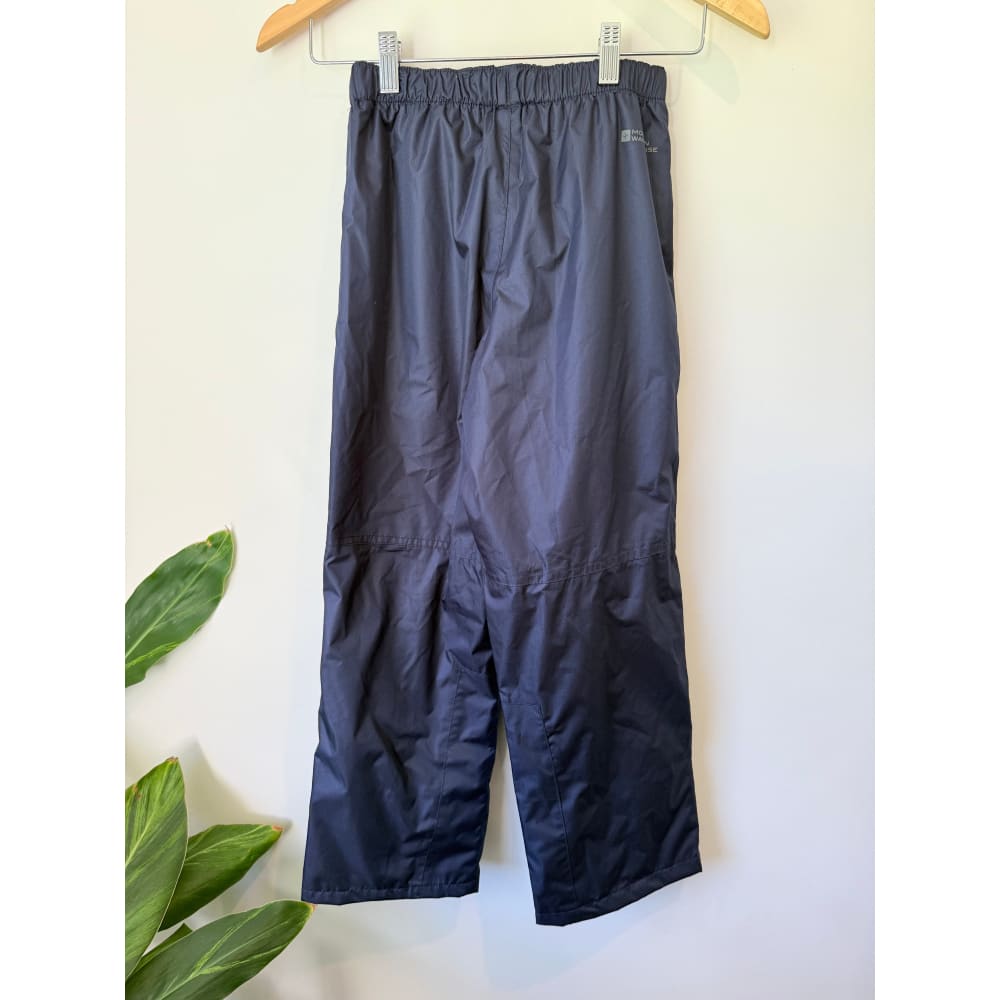 Mountain warehouse 9-10 years navy waterproof overtrousers - rain pants bottom womenâs apparel