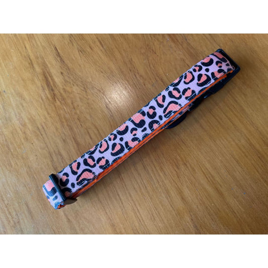 Kylomi pink leopard print dog collar size medium - pet collars & harnesses pet apparel & accessories pet apparel &