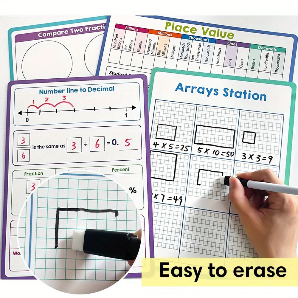 Double sided maths dry erase boards - dry-erase boards toys
