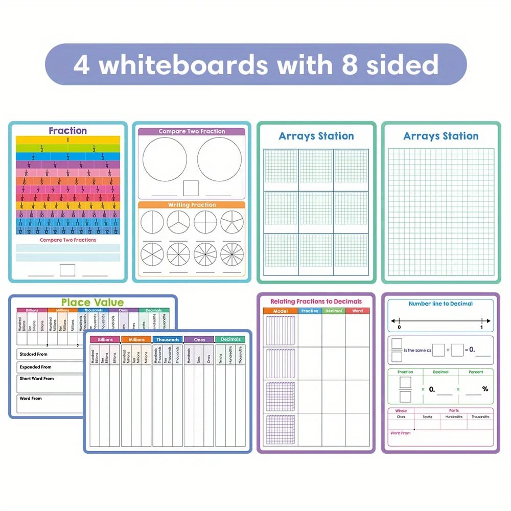 Double sided maths dry erase boards - dry-erase boards toys
