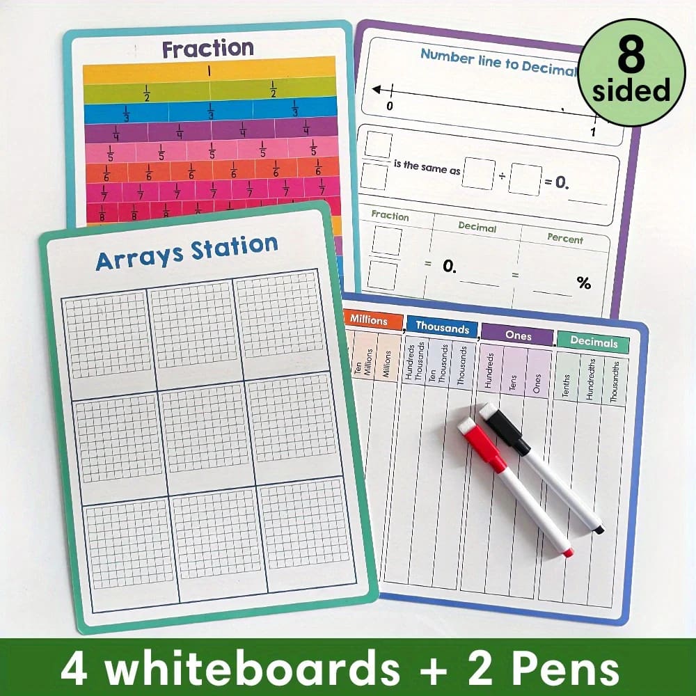 Double sided maths dry erase boards - dry-erase boards toys