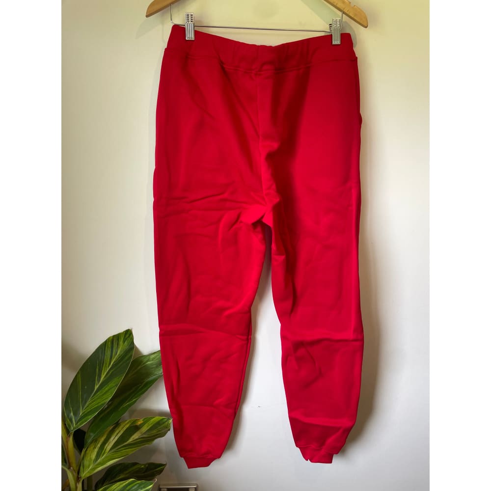 Sweatpants with white cat print size l - sweatpants bottom - clothing & fashion - pants - sweatpants womenâs apparel