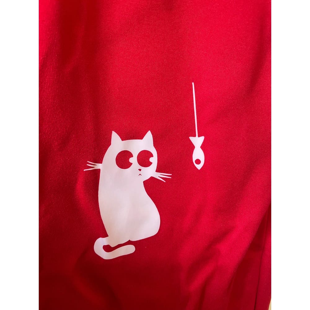 Sweatpants with white cat print size l - sweatpants bottom - clothing & fashion - pants - sweatpants womenâs apparel