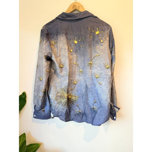 Patterned long sleeve shirt size l - shirts tops men’s apparel