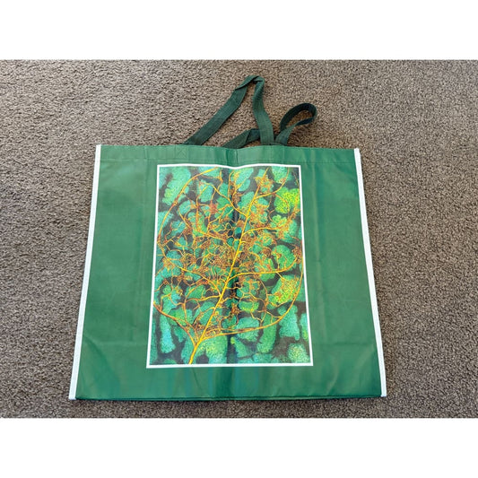 Large leaf design tote bag - shopping totes