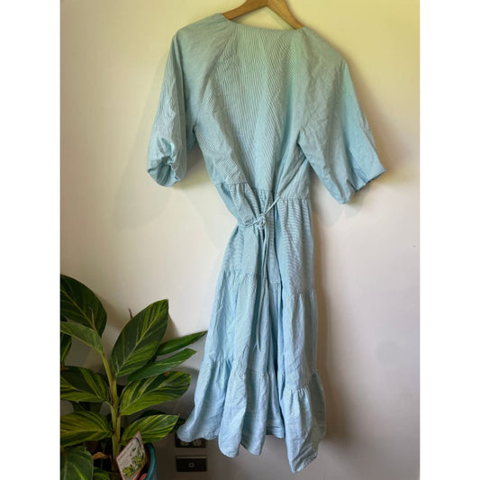 Et alia leah wrap dress – size xs – cotton/linen – minor mark - dresses clothing & fashion - designer clearance - short