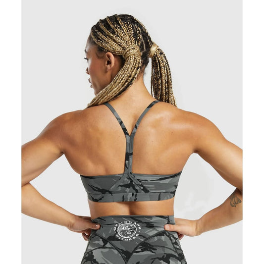 Gymshark size s legacy printed sports bra light support grey - sports bras special categories women’s apparel