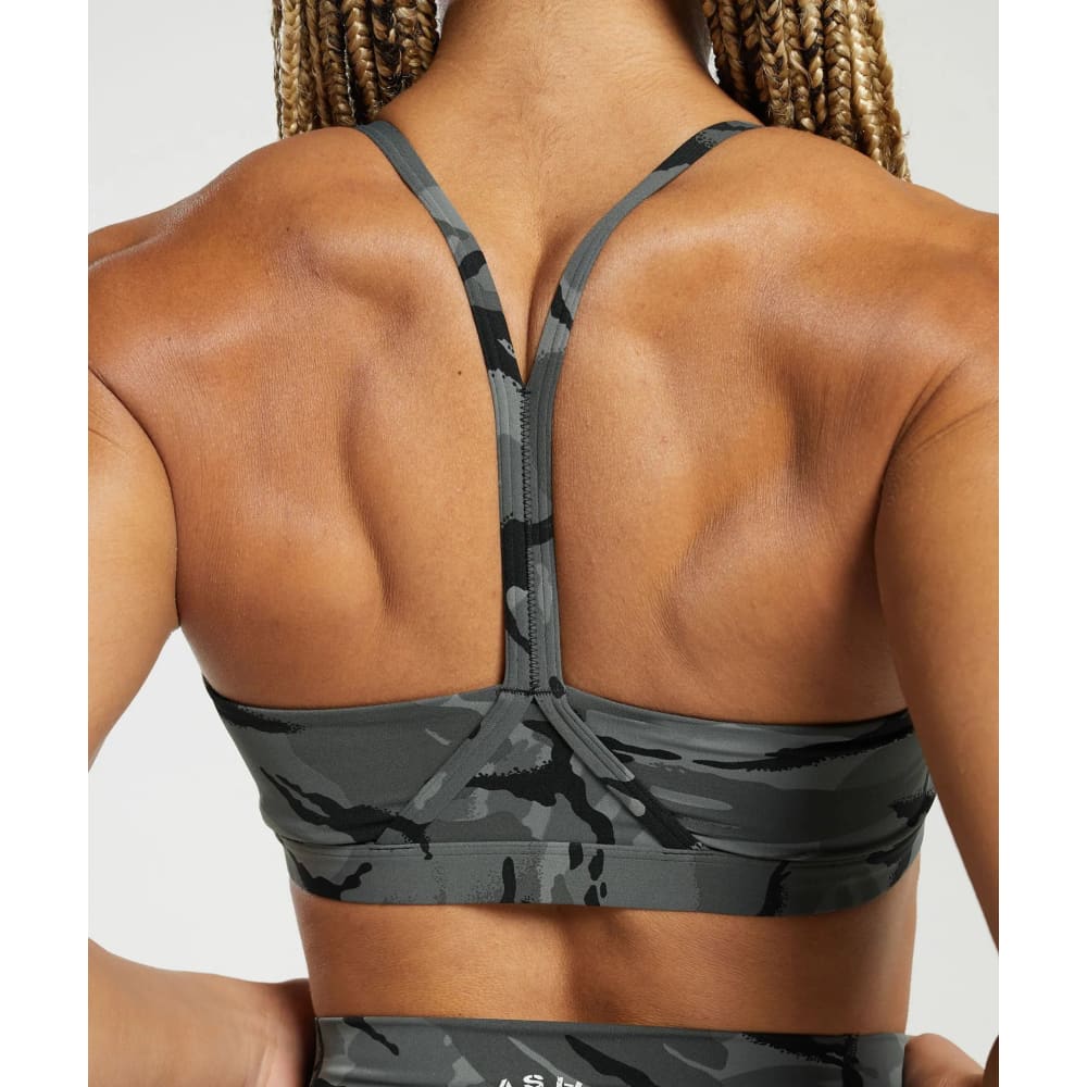 Gymshark size s legacy printed sports bra light support grey - sports bras special categories women’s apparel