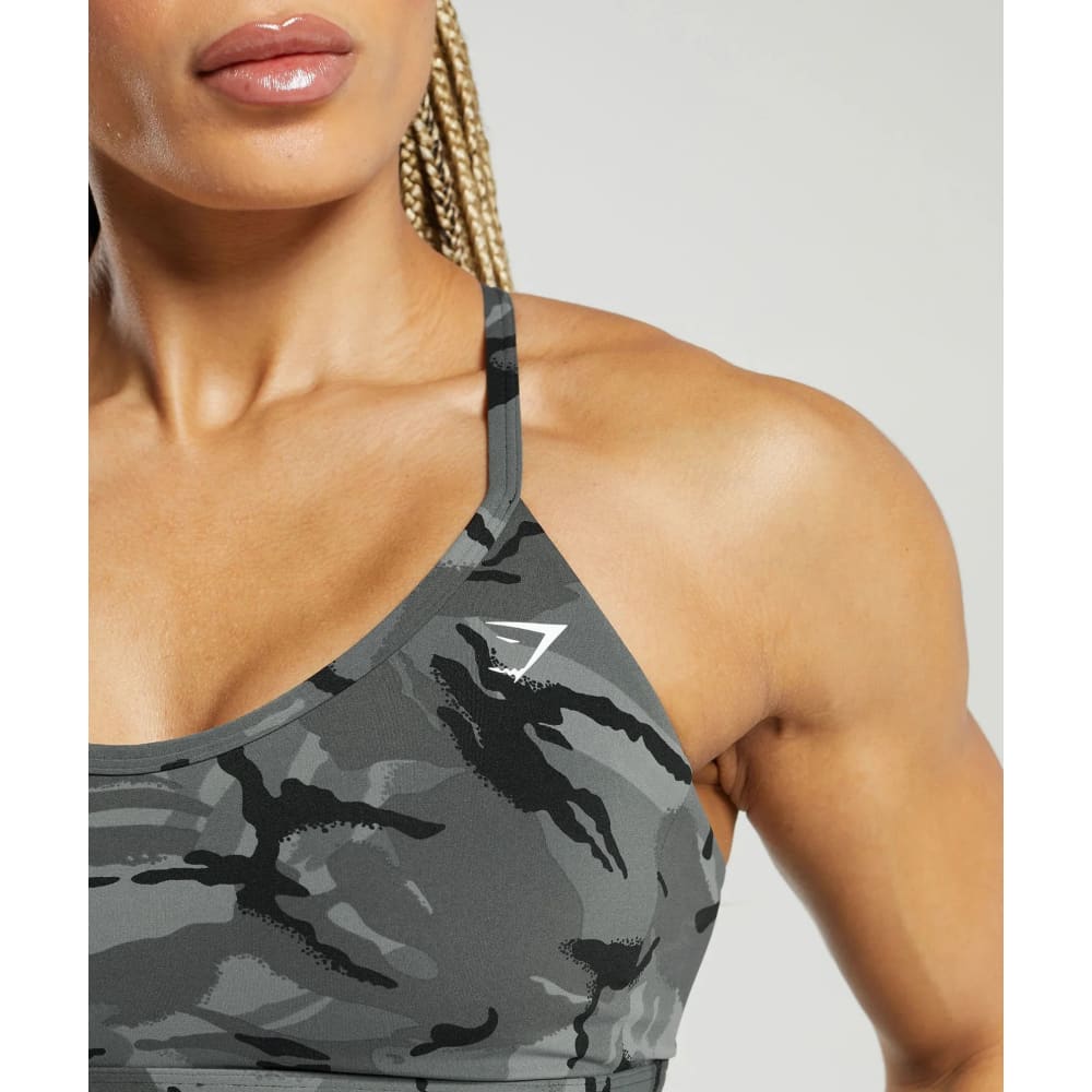 Gymshark size s legacy printed sports bra light support grey - sports bras special categories women’s apparel