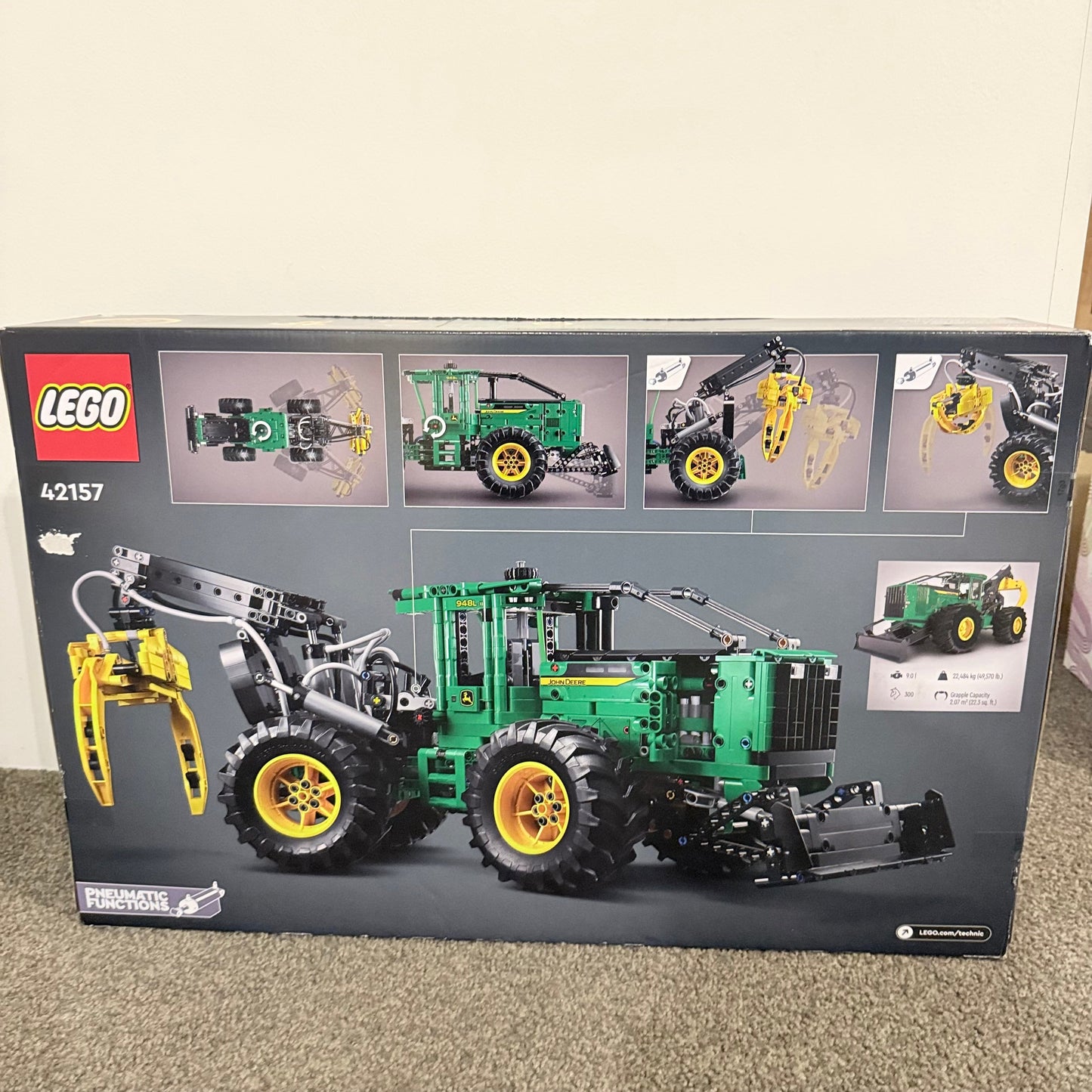 Lego 42157 technic john deere 948l-ii skidder – 1492 pieces for ages 11 + - construction set toys toys