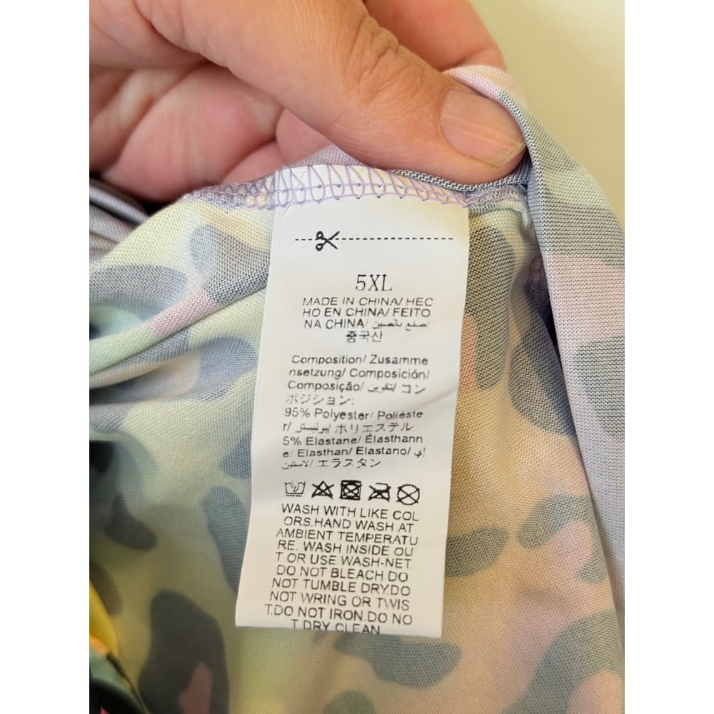 Multi-coloured size 5xl leopard print two-piece lounge set - sleepwear & loungewear top womenās apparel
