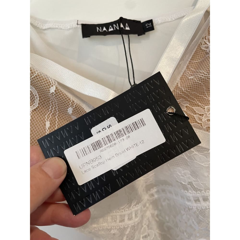 Bnwt naanaa size 12 lace scallop hem bralet - lingerie clothing & fashion - lingerie - special categories women’s