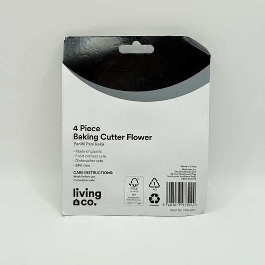 living & co. 4 Piece Baking Cutter Flower Set