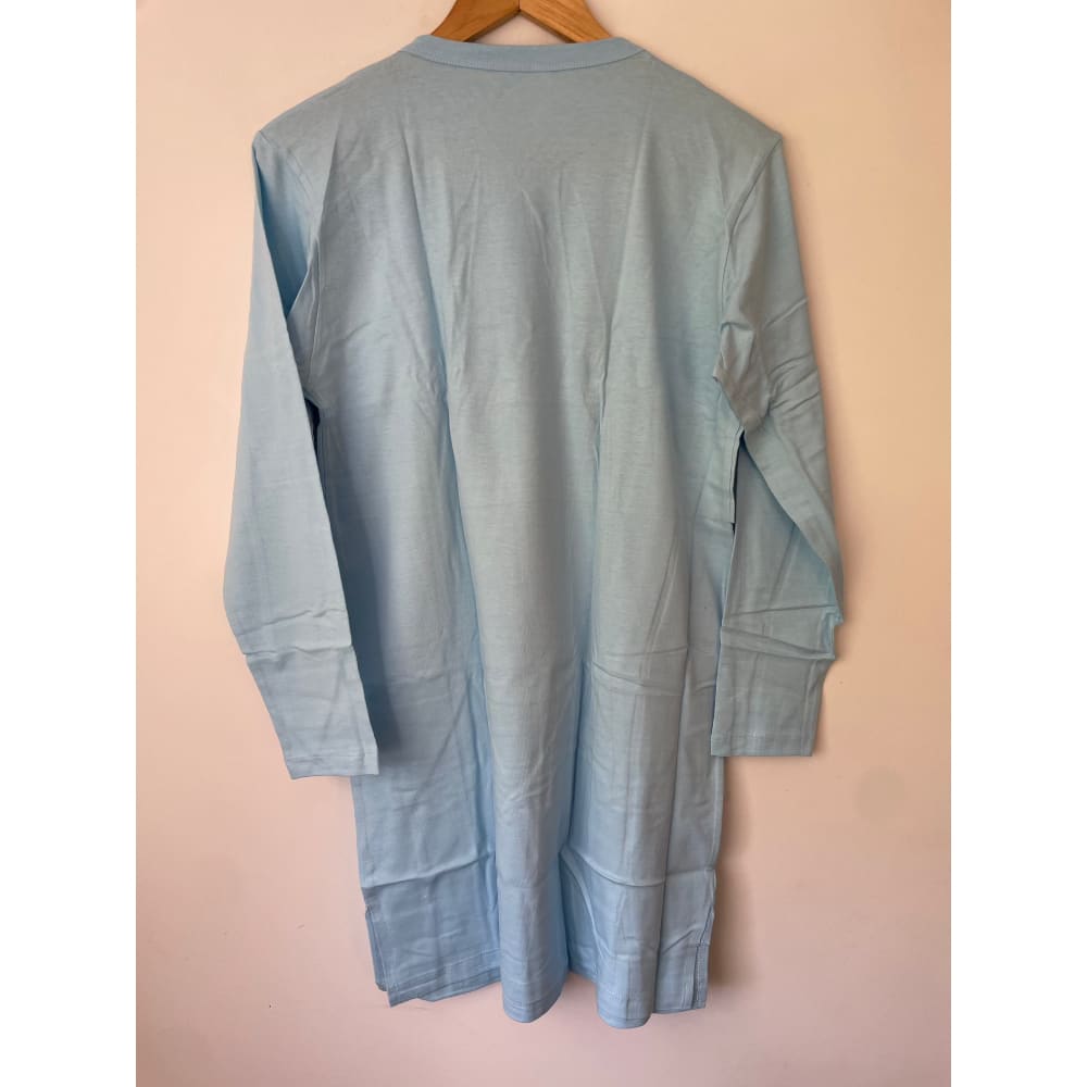 New beginnings breastfeeding night shirt size s light blue - t-shirts women’s apparel