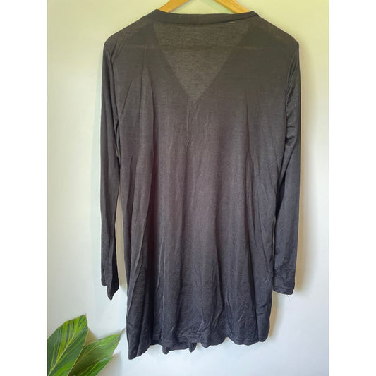 Size l button up longline cardigan - shirts cardigan - clothing & fashion - long sleeve women’s apparel