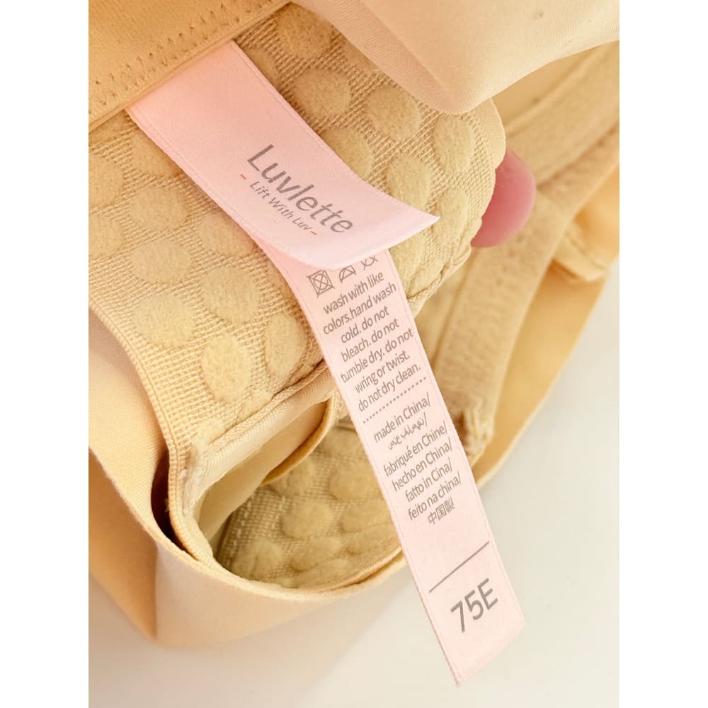Luvlette size 75e beige supportive comfort bra - bras special categories women’s apparel
