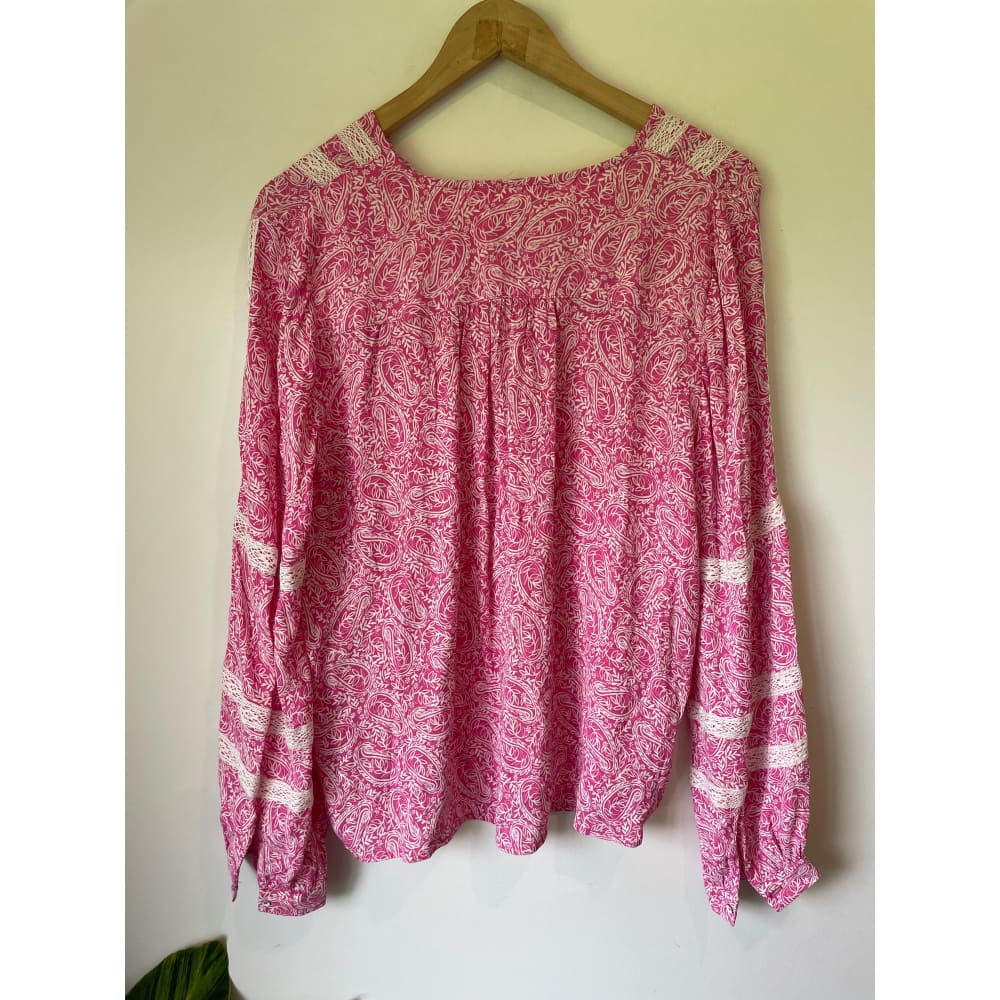 M&s floral lace long sleeve top – size 10 – brand new cut label - blouses blouse - bnew label cut branded clothing