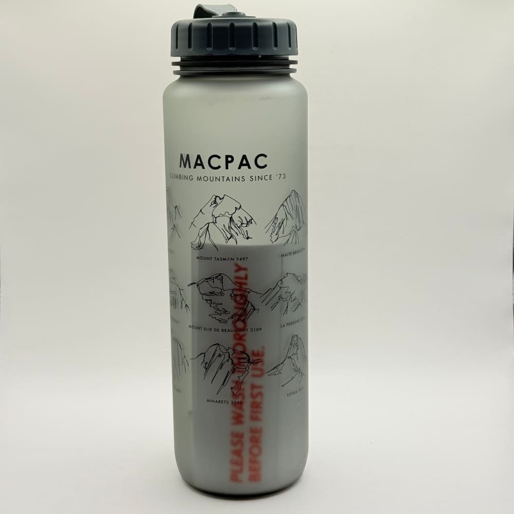 Macpac bpa-free water bottle - 900ml grey - water bottles home&living materials