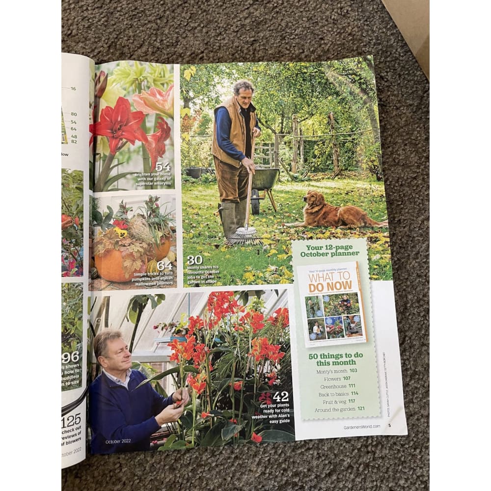 Bbc gardener’s world october 2022 - magazines book - gardening - periodical printed media