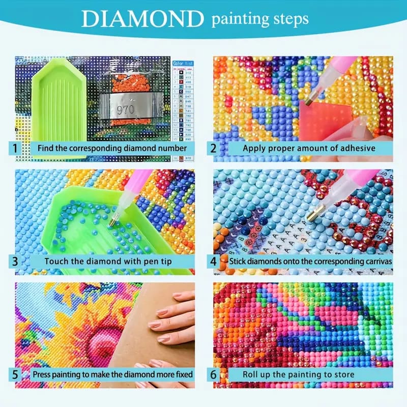 Large 40x70cm tree with birds diamond painting kit - drawing & painting kits crafts