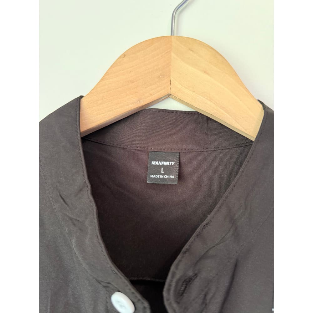 Manfinity size l black patterned shirt - shirts tops menās apparel