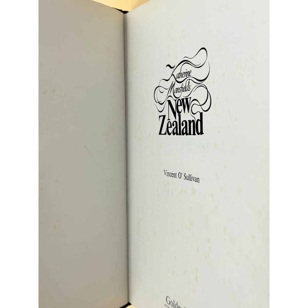 Katherine mansfield’s new zealand by vincent o’sullivan - print books condition: used printed media