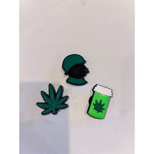 2x & 3x marijuana style shoe charms - 3x option 1 - shoe accessories clogs - shoe accessories - shoe charms fashion
