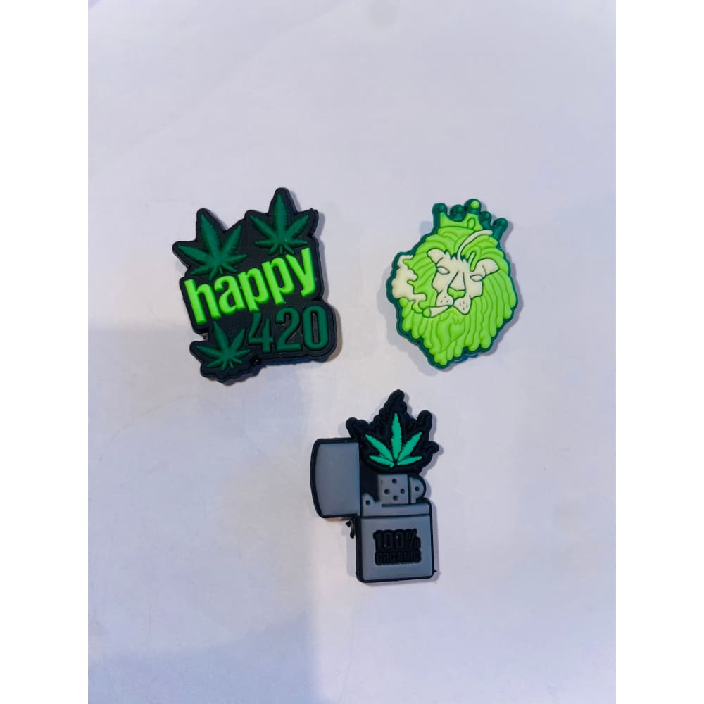 2x & 3x marijuana style shoe charms - 3x option 2 - shoe accessories clogs - shoe accessories - shoe charms fashion