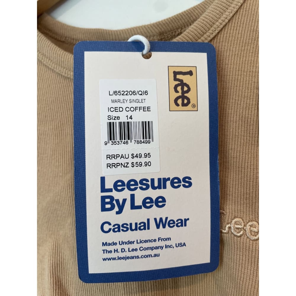 Lee leesures marley singlet – size 14 | brand new & super comfy everyday staple - tank tops clothing & fashion