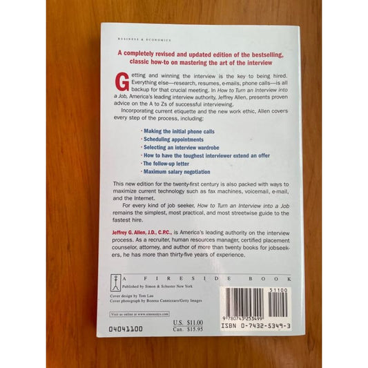 How to turn an interview into a job - jeffrey g. Allen - print books book - business - condition: used - management