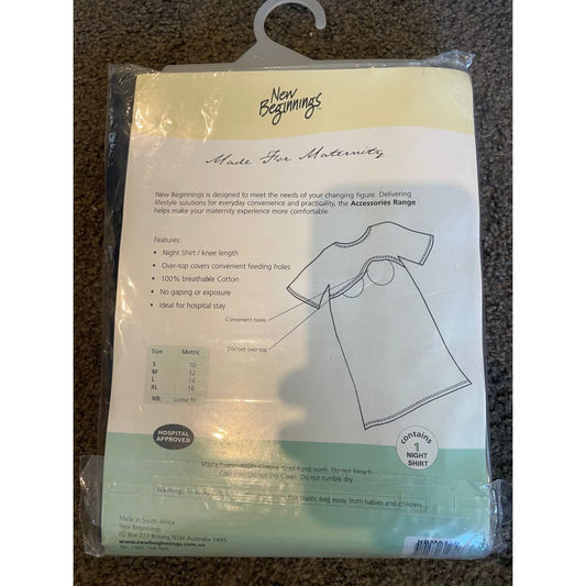 New beginnings breastfeeding night shirt - size l - maternity clothing clothing & fashion - maternity - special