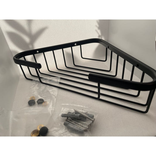 19cm matte black corner soap basket - soap dishes & holders basket - dishsoap - home & living - home decor & furniture