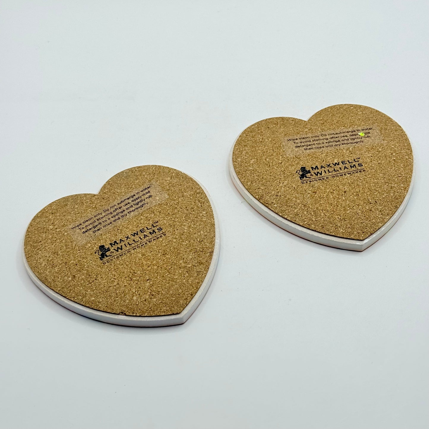 Maxwell & williams designer homewares coasters – heart shaped (set of 2) - coasters what’s new home&living materials
