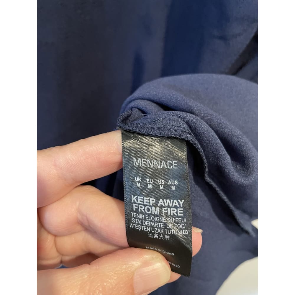 Bnwt mennace size m raw edge oversize t-shirt with pocket - m - clothing tops clothing & fashion - men - t-shirt - tops