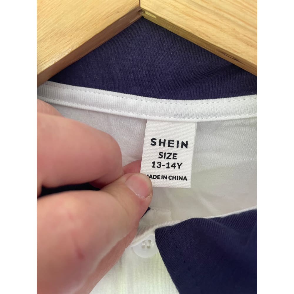 Shein 13-14y color block polo shirt with classic embroidered detail - clothing tops baby clothing - clothing & fashion