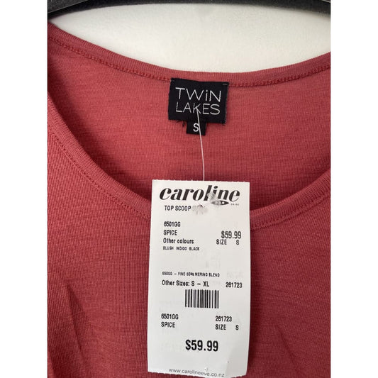 Bnwt twin lakes size m merino / acrylic top rrp $59.99 - clothing tops blouse - clothing & fashion - long sleeve - top