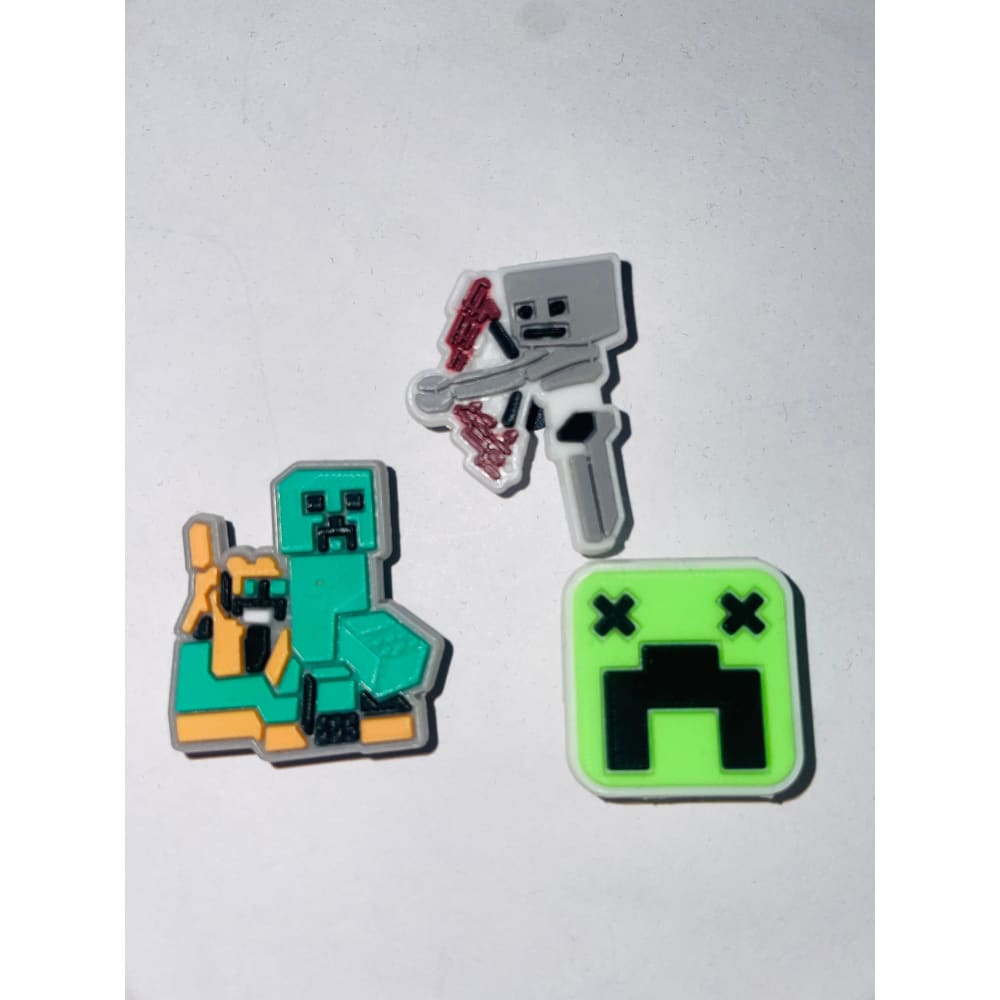 3x minecraft shoe charms - 1 - shoe accessories clogs - shoe accessories - shoe charms fashion accessories