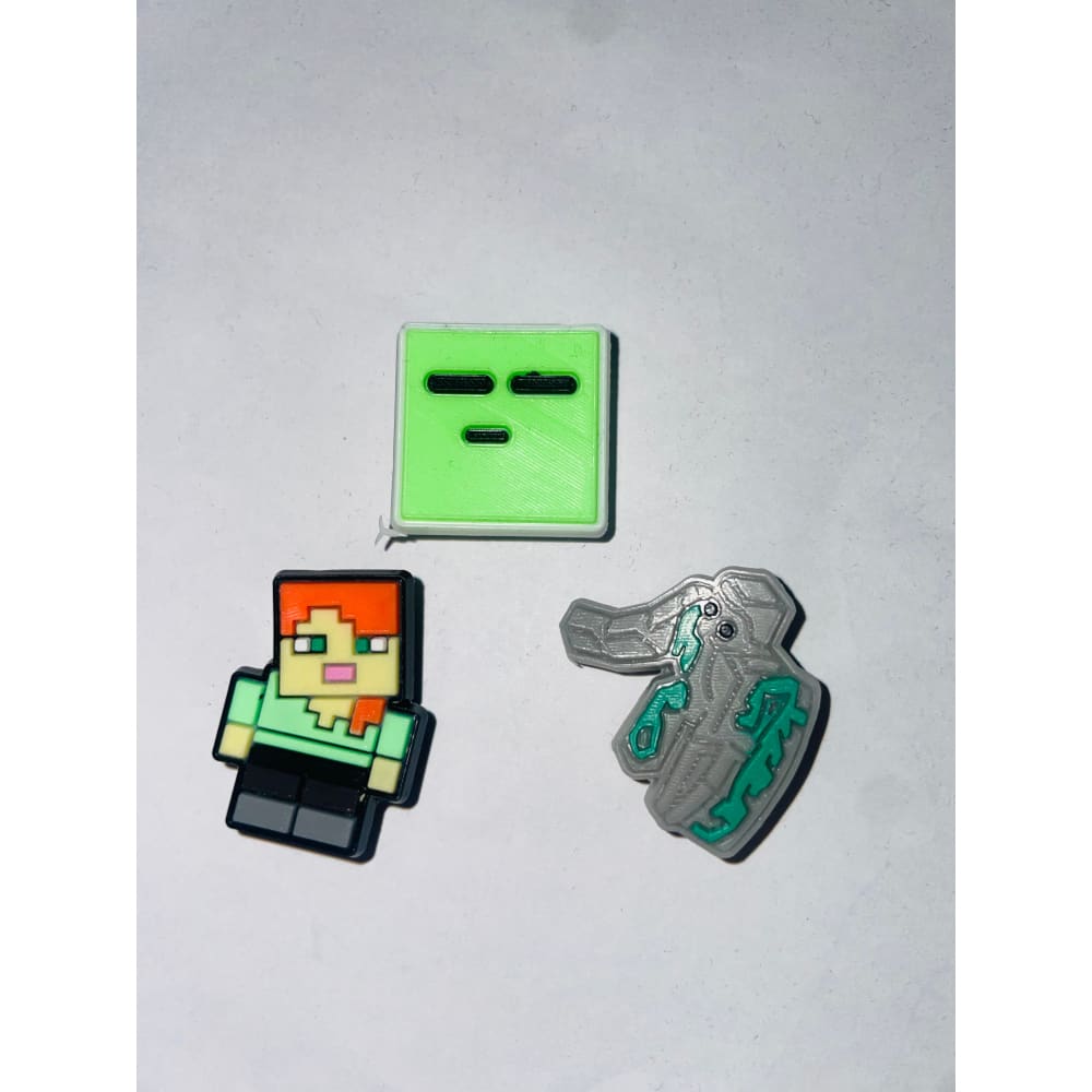 3x minecraft shoe charms - 6 - shoe accessories clogs - shoe accessories - shoe charms fashion accessories