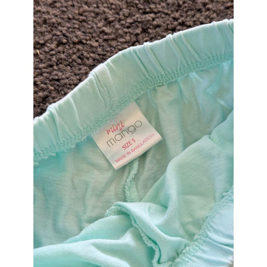 Mini mango size 5 ruffled mint shorts - shorts baby clothing