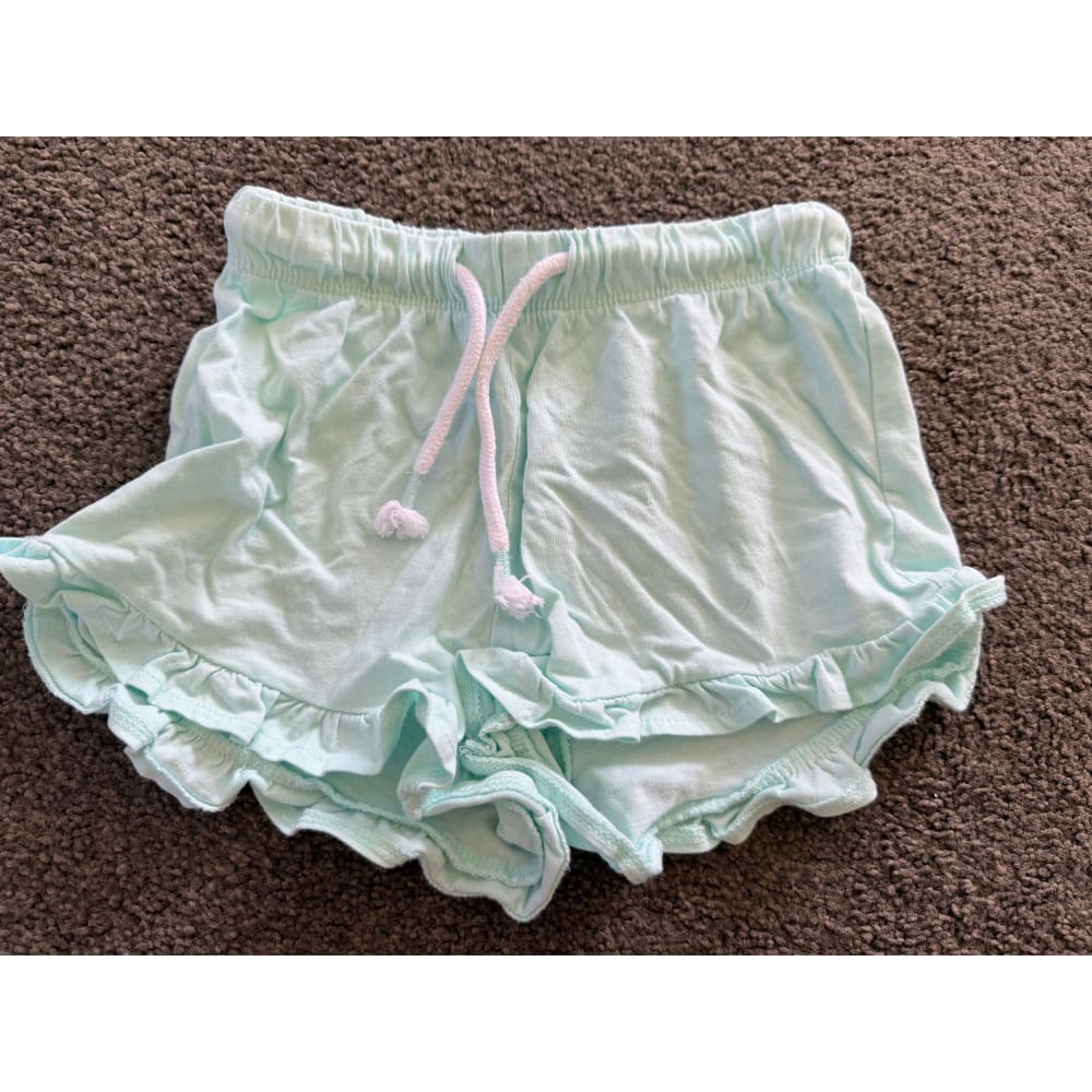 Mini mango size 5 ruffled mint shorts - shorts baby clothing