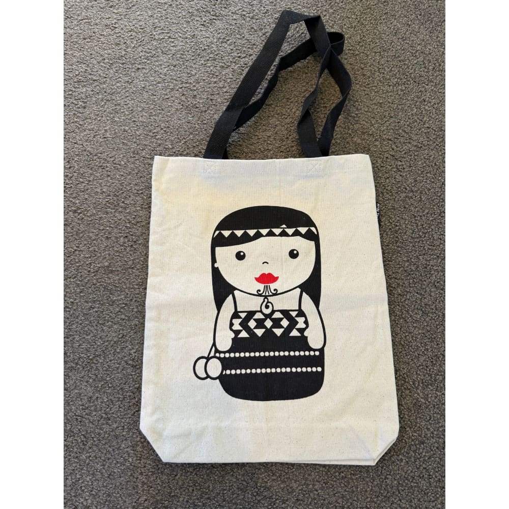 Moko doll tote bag - tote bags accessories womenâs apparel