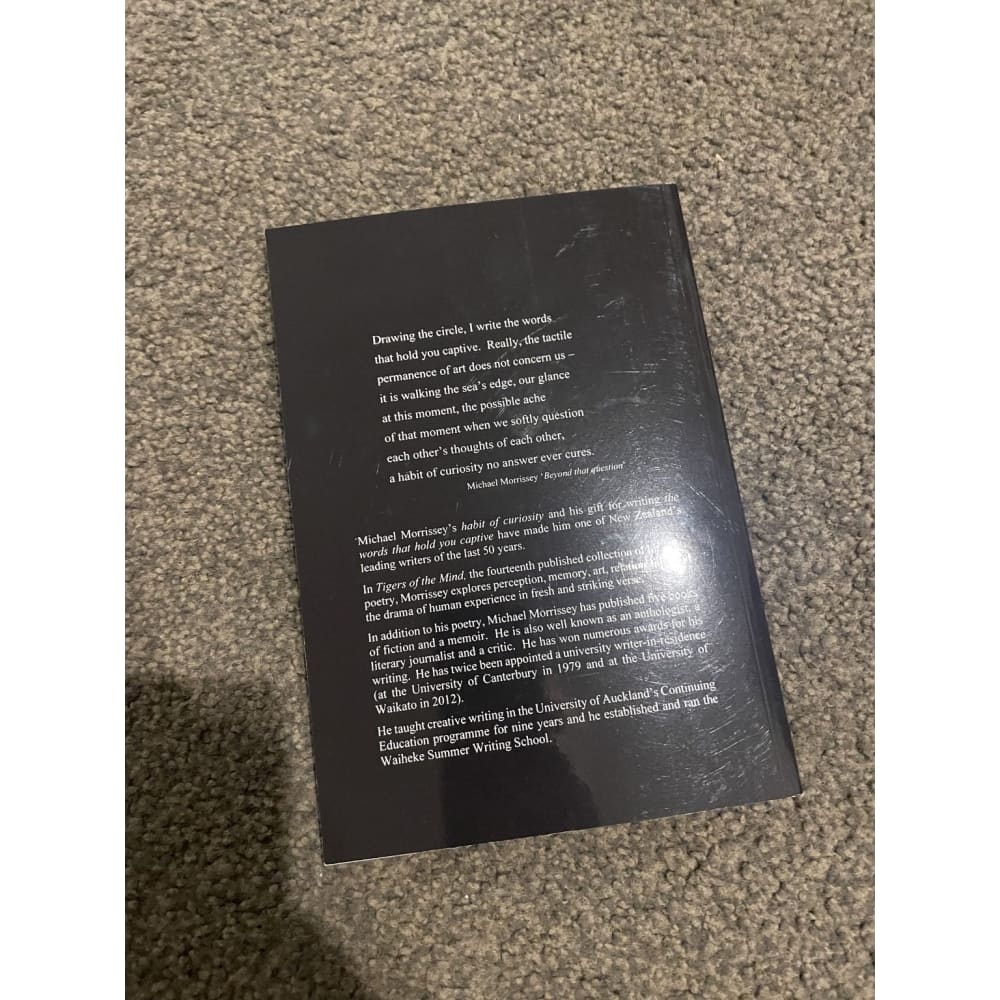 Tigers of the mind - poems by michael morrissey - print books book - condition: used - poetry printed media