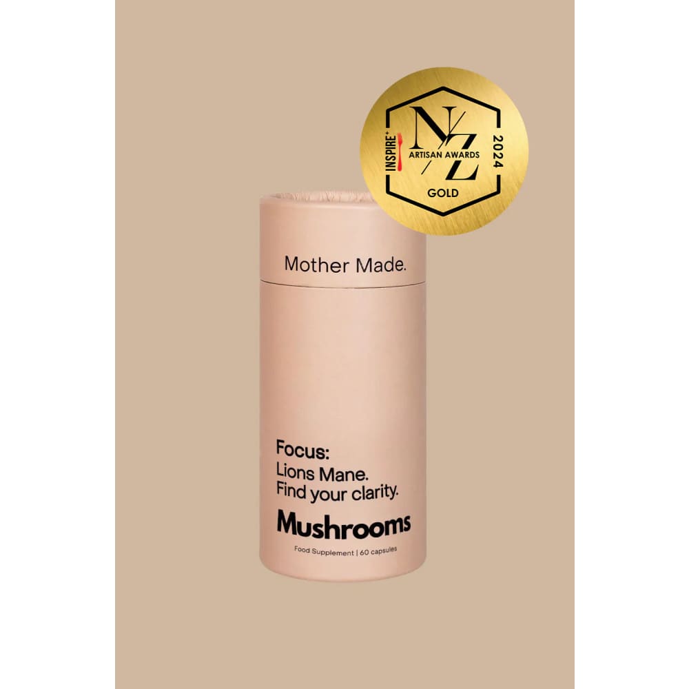 Mother made focus: lion’s mane 60 capsules - herbal supplements health and wellness