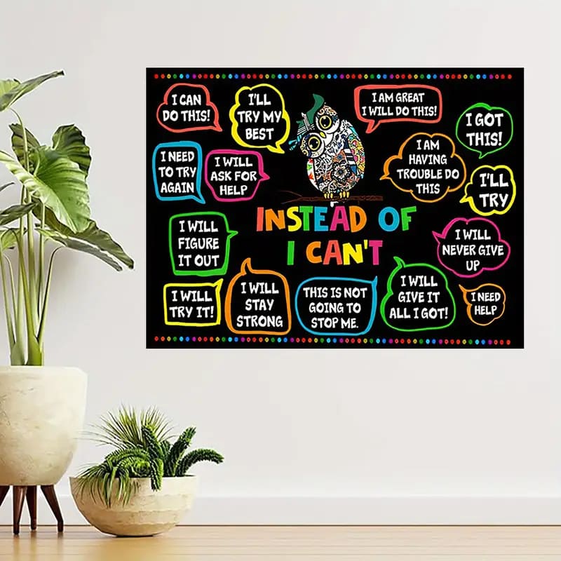 Instead of i can’t 30x40cm wall canvas - posters home&living materials