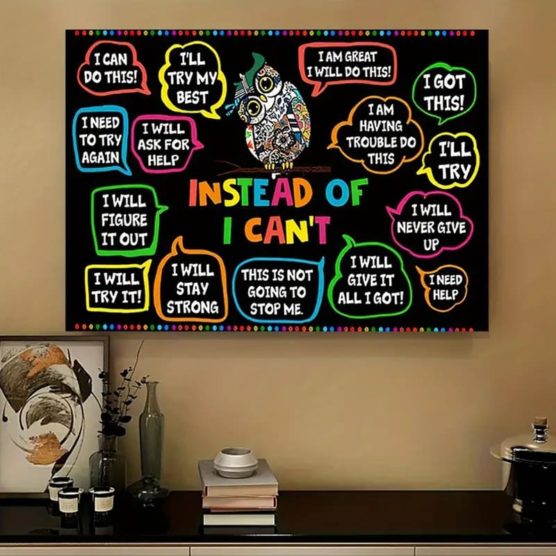 Instead of i can’t 30x40cm wall canvas - posters home&living materials