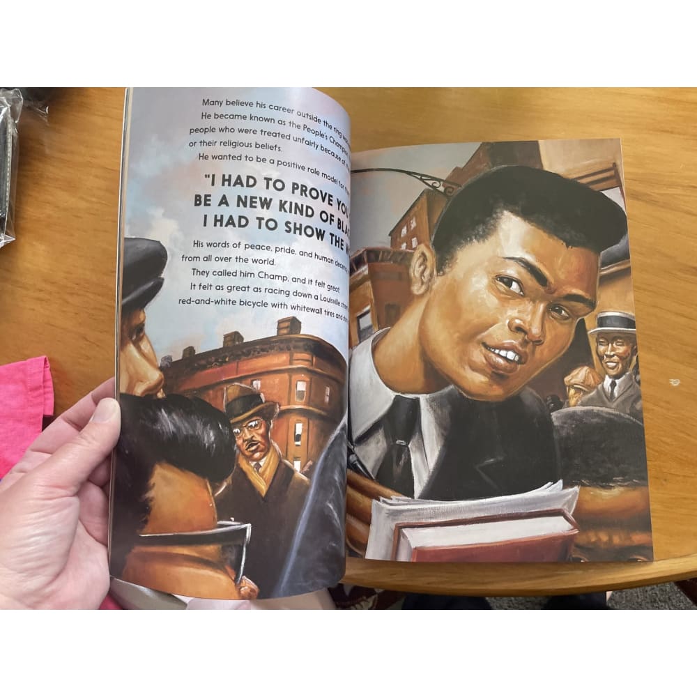 Muhammad ali: a champion is born - gene barretta - print books biography - book printed media